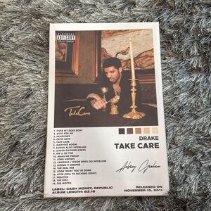 Drake Take Care Album Cover Canvas 8x12